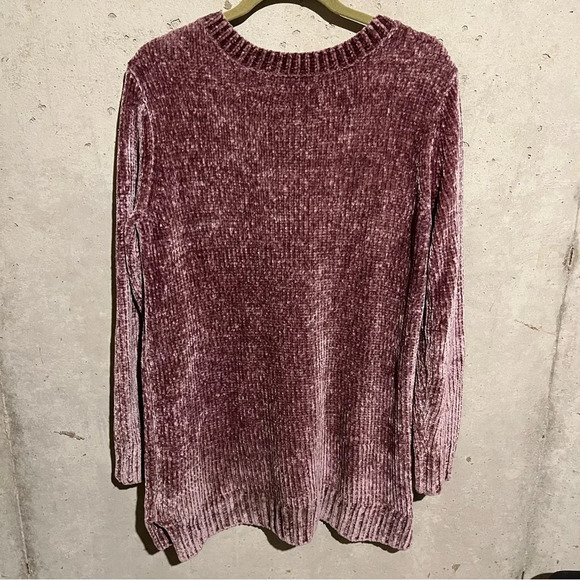 Orvis Sweater Womens L Pink Chenille V Neck Pullover Comfy Cozy - Picture 6 of 8